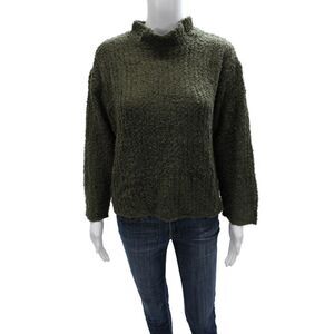 Bitte Kai Rand Womens Green Acrylic Mockneck Pullover Sweater Long Sleeve Size L